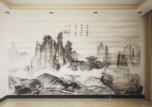 黑白单色壁画合集